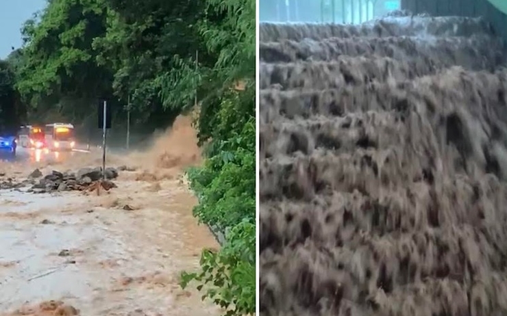 inondations à Hong Kong
