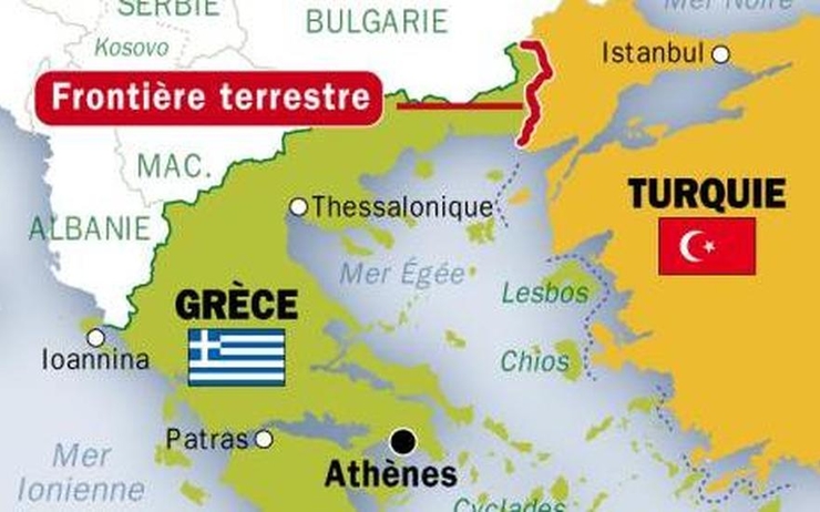 Une carte des tensions entre la Grèce et la Turquie