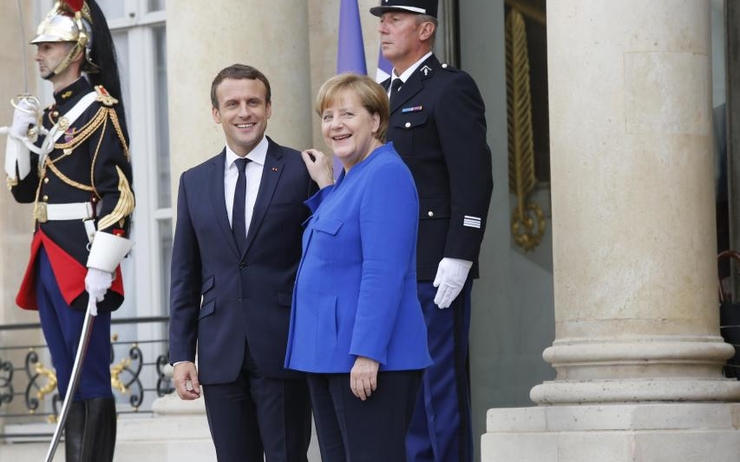 Emmanuel Macron et d'Angela Merkel