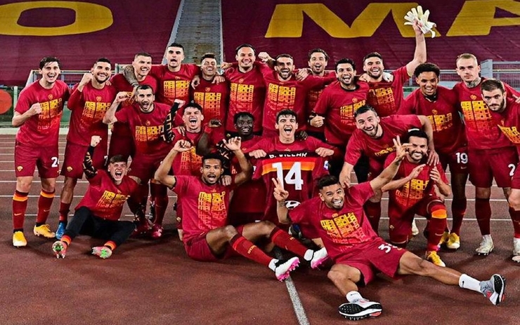 L'équipe de foot de l'AS Roma