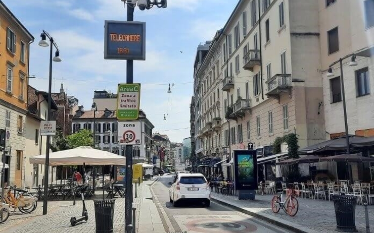 Area C dans rue de milan corso Garibaldi