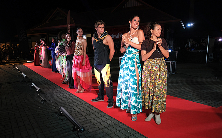 Les mannequins de la Nouméa Fashion week à La Foa 
