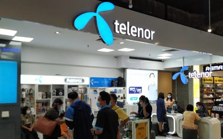Une boutique Telenor en Birmanie