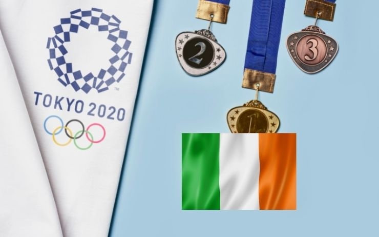médailles aux JO de Tokyo avec le drapeau irlandais