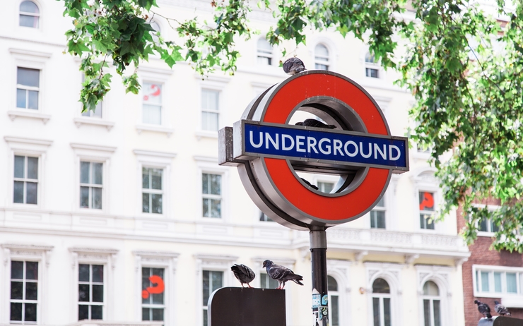 Un panneau Underground à Londres