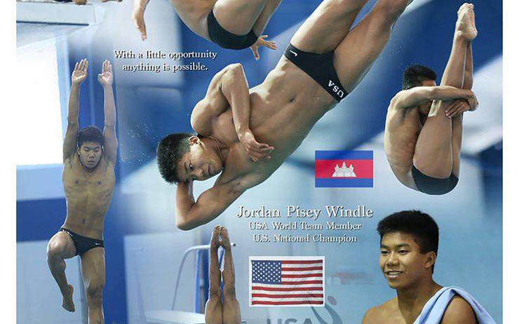 Jordan Windle champion de plongeon khmer