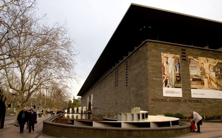 Vue exterieure du National Gallery of Victoria a Melbourne