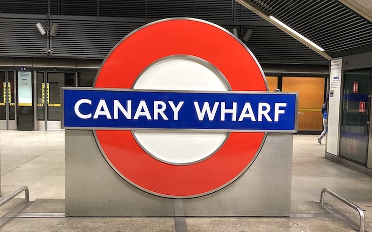 Station de métro Canary Wharf à Londres