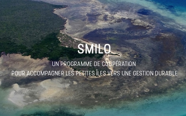 page d'accueil du site de SMILO, vue sur île