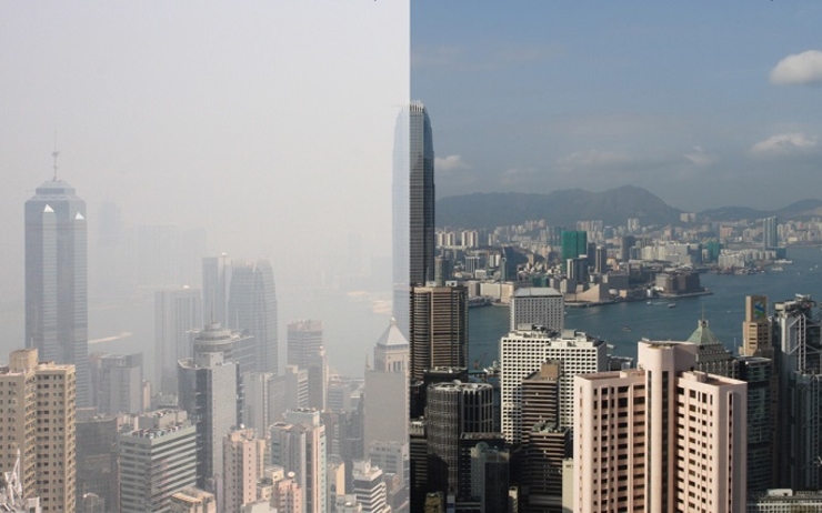 Hong Kong pollution air