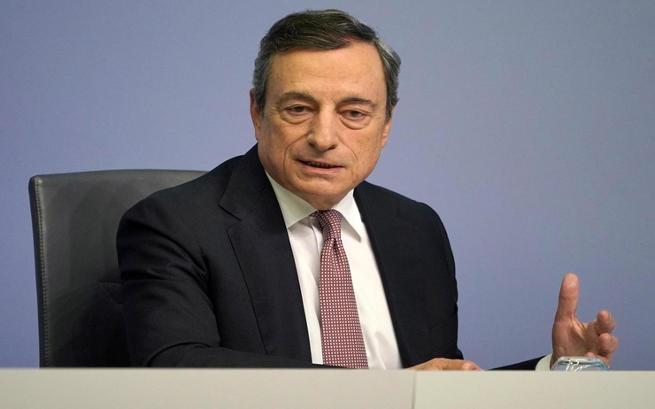 Mario Draghi lors de son allocution