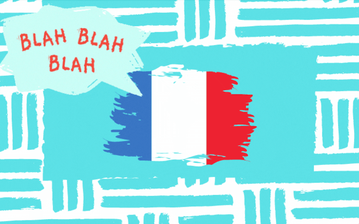 Un drapeau français avec des mots