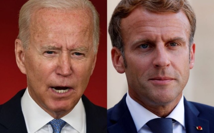 Les présidents Joe Biden et Emmanuel Macron
