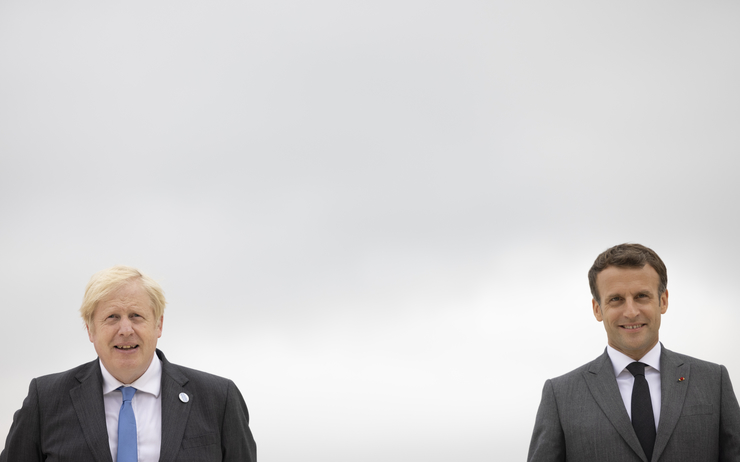Emmanuel Macron et Boris Johnson 