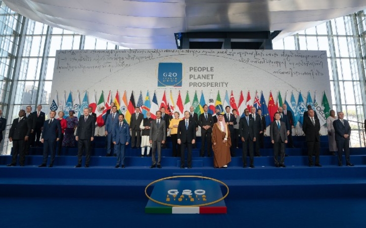 Photo de famille du G20 à Rome