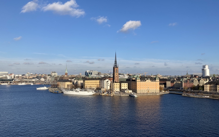 Stockholm vue Suède paysage bâtiments ville ciel mer archipel