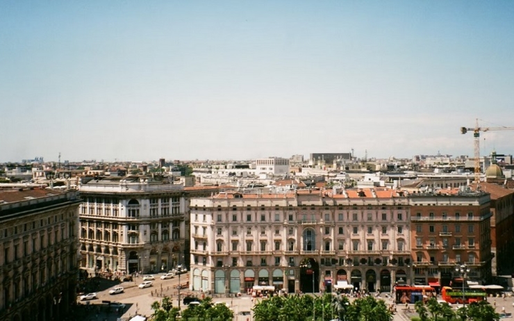 Les immeubles de Milan vue des toits