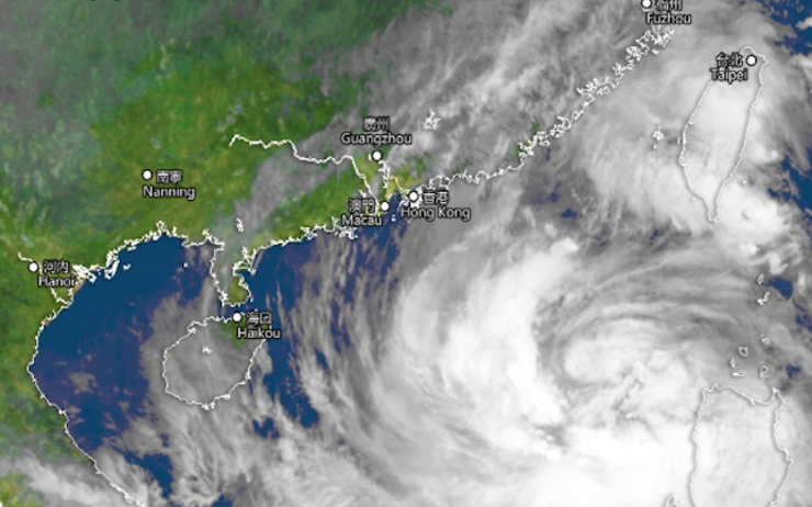 Image radar du typhon 