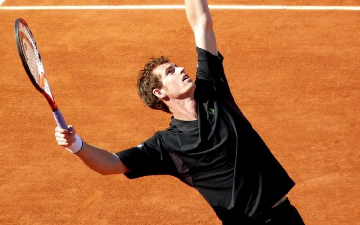 Andy Murray jouant au tennis en 2009