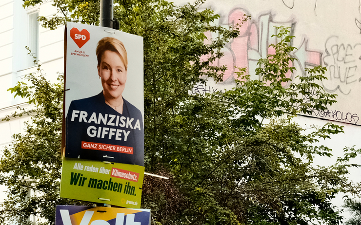 Pancarte de la campagne électorale de F. Giffey