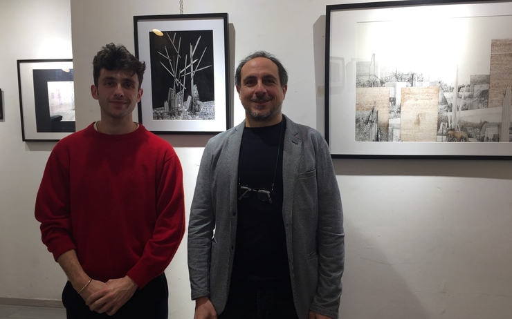 L'historien de l'art Pierre-Antoine Ferracin et l'artiste sicilien Emmanuele Lo Giudice