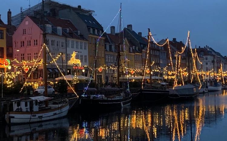 le quartier de Nyhavn à Copenhague en période de Noël