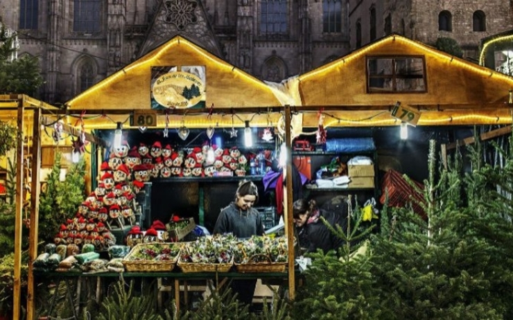 marché de Noël de Santa Lucia, à Barcelone
