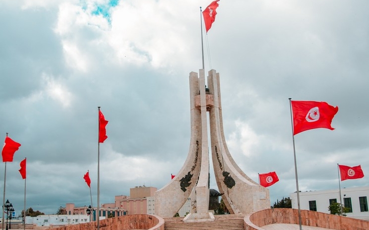 La place de la Kasbah à Tunis. 