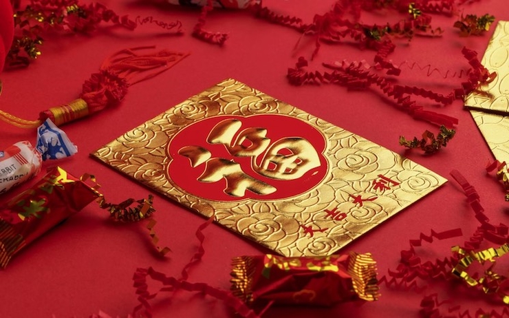 enveloppe rouge de nouvel an chinois