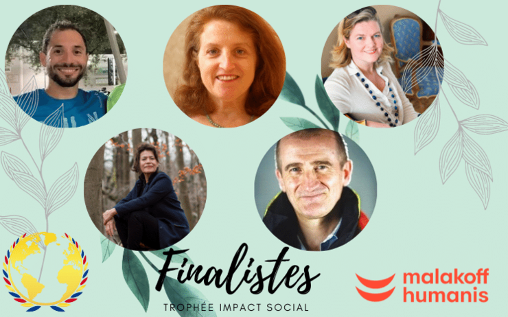 les 5 finalistes du Trophée Impact Social 2022