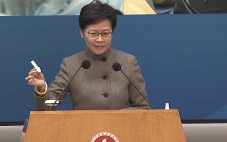 La cheffe de l'exécutif conférence de presse Hong Kong