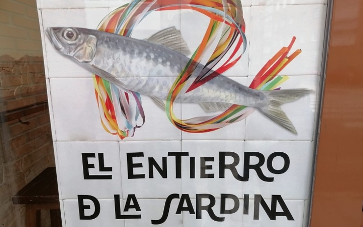 affiche annonçant l'enterrement de la sardine, en espagne