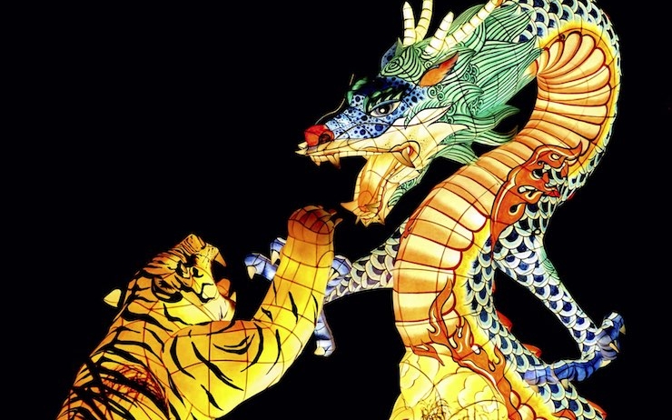 tigre et dragon en chine