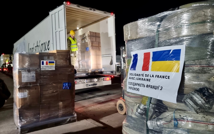 convois français au hub humanitaire de Suceava Ukraine