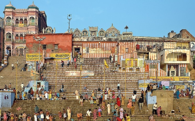 Les ghats de Varanasi (Bénarès) en Inde