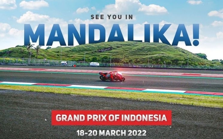Affiche du Grand Prix moto de Mandalika à Lombok