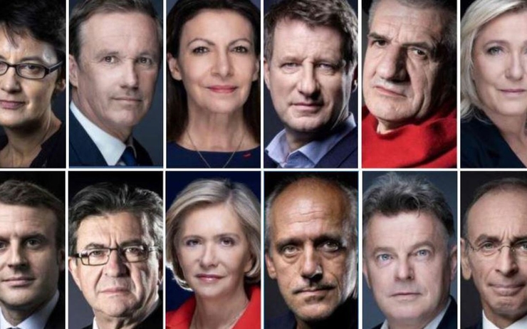 Les candidats de l'élection présidentielle en France en 2022
