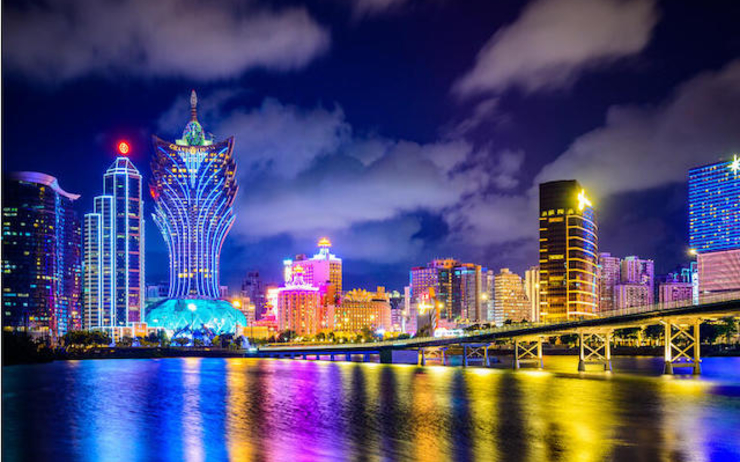 Vue sur casinos de Macao