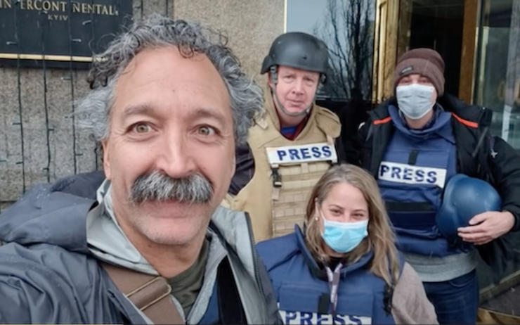 Le journaliste Pierre Zakrzewski en Ukraine, avant sa mort