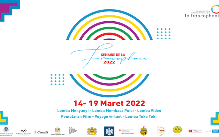 Affiche 2022 de la semaine de la Francophonie en Indonésie