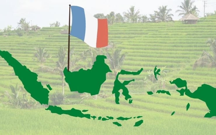 L'indonésie et le drapeau Français