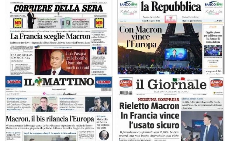 Une journaux italiens