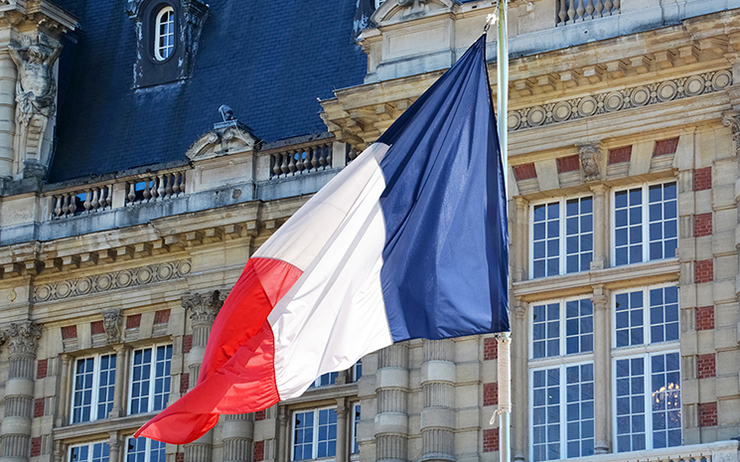 drapeau francais pour les resulatst de  l'élection presidentielle 