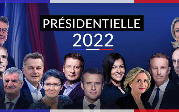 affiche de tous les candidats à la présidentielle en 2022