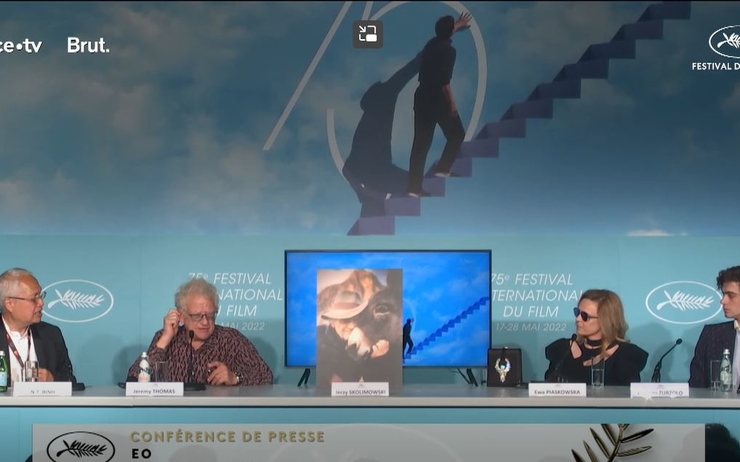 Capture conférence de presse EO Jerzy SKOLIMOWSKI Festival de Cannes 2022.2