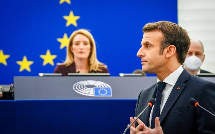 Emmanuel Macron au Parlement Européen