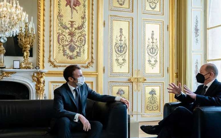 Emmanuel Macron et Olaf Scholz à Paris