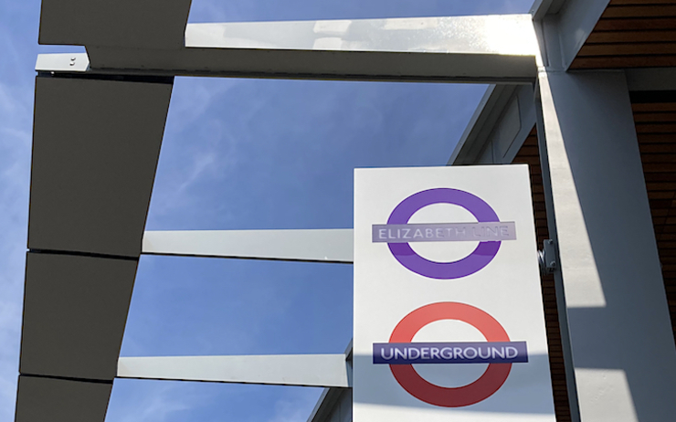 Logo de la nouvelle ligne de métro Elizabeth line Londres