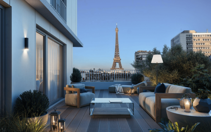 Appartement vue sur la Tour Eiffel