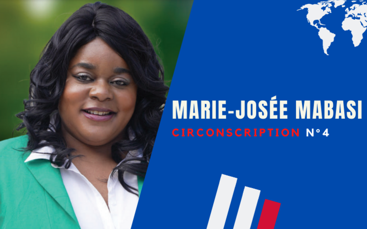 La candidate UCE Marie-Josée Mabasi pour la 4ème circonscription des Français de l'étranger